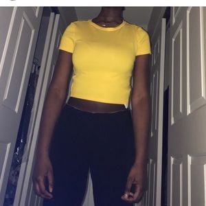 Yellow crop-top